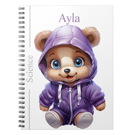 教育用ベアーフレンドズスパイラルジャーナルテンプレート ノートブック (正面)