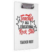 教育用ロックスターブラックレッド先生クリップボード クリップボード (右)