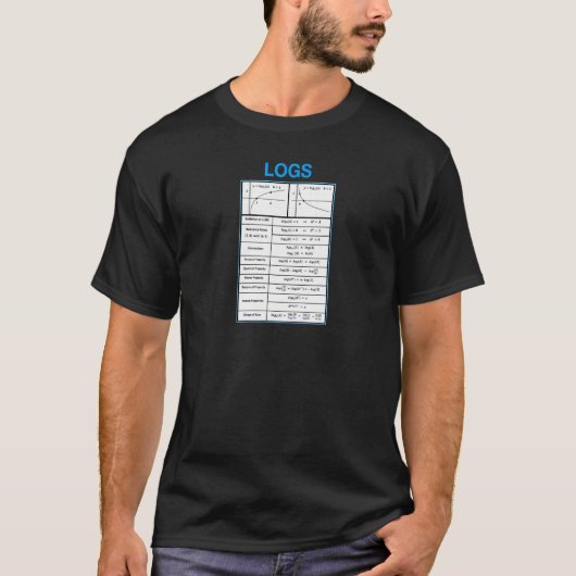 教育用数学ログと対数プロパティ( Tシャツ (正面)