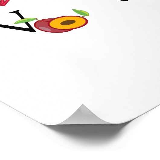 教育用果物野菜ABCアルファベット教室 ポスター (角)