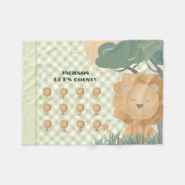 教育的には数えギンガム名ボホライオン フリースブランケット