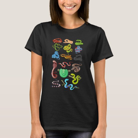 教育種とヘビの種類25 Tシャツ (正面)