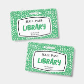 教育者のための構成図書図書館ホールパス バッジ (正面＆裏面)