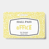 教育者のための組版ブックオフィスホールパス バッジ (裏面)