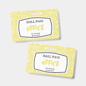 教育者のための組版ブックオフィスホールパス バッジ (正面＆裏面)