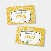 教育者のための組版ブックオフィスホールパス バッジ (表裏)