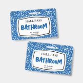 教育者のための組版ブックバスルームのホールパス バッジ (正面＆裏面)