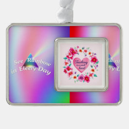 教育者のリース シルバープレートフレームオーナメント