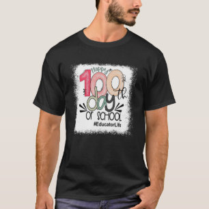 教育者の生活かわいい幸せ100日のバックスクール Tシャツ