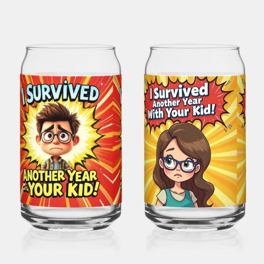 教育者の終おもしろい了 ガラス缶 (正面)