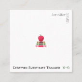 教育者モダンホワイトスクエアの名刺 スクエア名刺 (正面)