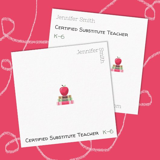 教育者モダンホワイトスクエアの名刺 スクエア名刺