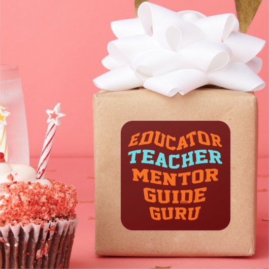 教育者先生メンターガイドグル スクエアシール (パーティー)