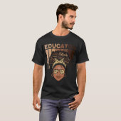教育者頭が切れるブラック魔法の美気にしい愛 Tシャツ (正面フル)