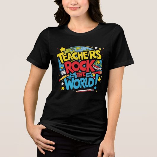 教育者鮮やか向けTシャツ トライブレンドＴシャツ (正面)
