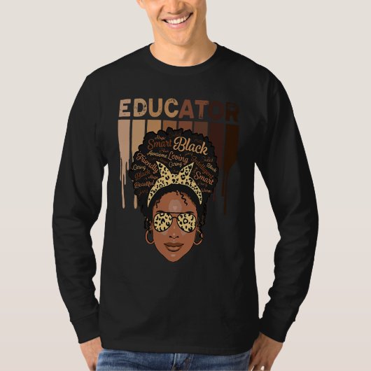 教育者 スマート ブラック マジック 思いやり 美しい 愛情 Tシャツ (正面)