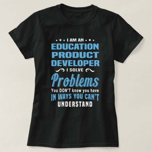 教育製品開発者 Tシャツ (デザイン正面)