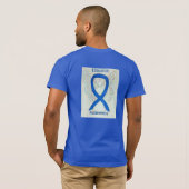 教育認識度ブルーリボンエンジェルカスタムーT型 Tシャツ (裏面フル)