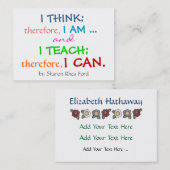 教育/先生プロファイル – SRF別名刺 名刺 (正面/裏面)