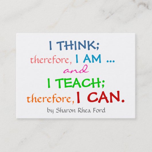 教育/先生プロファイル – SRF別名刺 名刺 (正面)