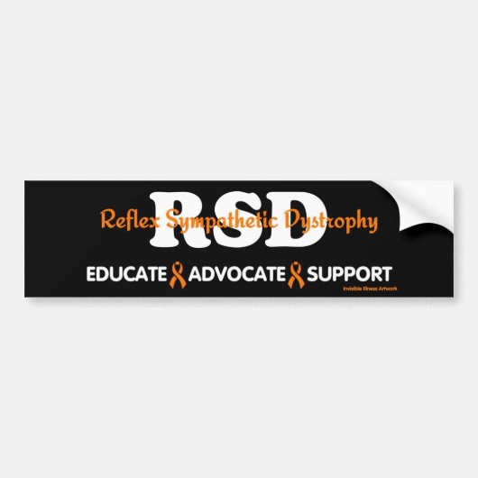 教育・啓発・サポート…RSD/CRPS バンパーステッカー (正面)