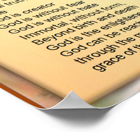 教育、宗教、シーク教の鍵信条 ポスター (角)