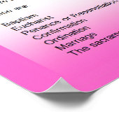 教育、宗教、ローマカトリック、聖餐式 ポスター (角)