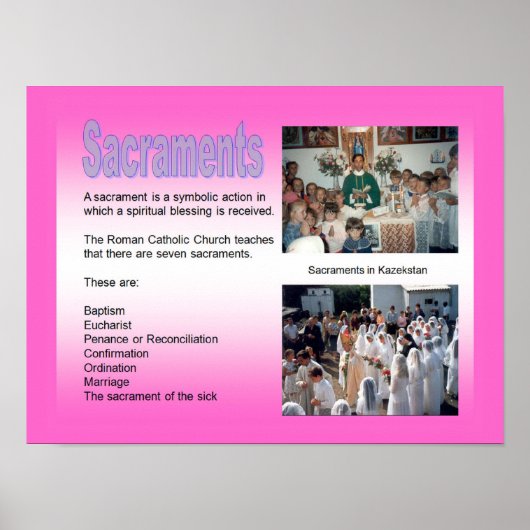教育、宗教、ローマカトリック、聖餐式 ポスター (正面)