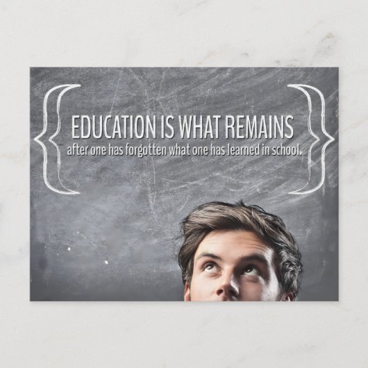 「教育」感動的引用文 ポストカード (正面)