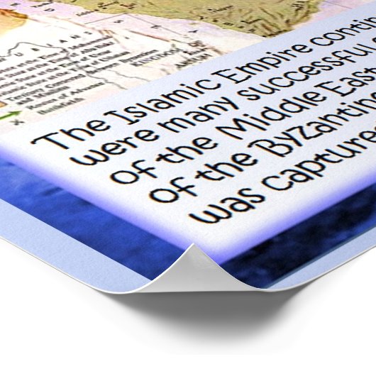 教育、歴史、イスラームの台頭、4つのカリフ ポスター (角)