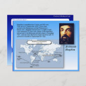 教育、歴史、フェルディナンド・マゼラン航海 ポストカード (正面/裏面)