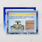 教育、歴史、マヤ考古学 ポストカード (正面/裏面)