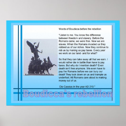 教育、歴史、ローマ、ブディッカの反乱 ポスター (正面)