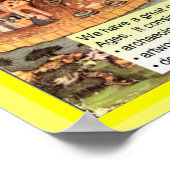 教育、歴史、中世の生活 ポスター (角)