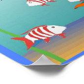 教育、科学、水中食物連鎖 ポスター (角)