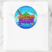 教育：重要でありながらおもしろい ラウンドシール (バッグ)