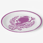 「教育AF」タワークチームマゼンタフォーシレーションパーティー ペーパープレート (アングル)