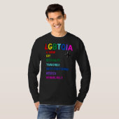 教育Lgbtq+文字の意味と広がり Tシャツ (正面フル)
