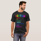 教育Lgbtq+文字の意味と広がり Tシャツ (正面フル)