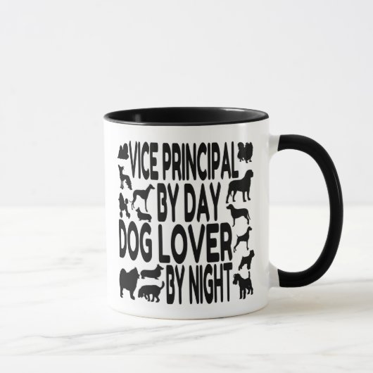 教頭が犬を愛する マグカップ (右)