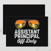 教頭 勤務最終日 最終授業日 招待状 (正面/裏面)