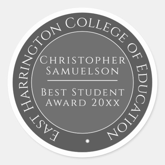 教養学部又は学生賞 ラウンドシール (正面)