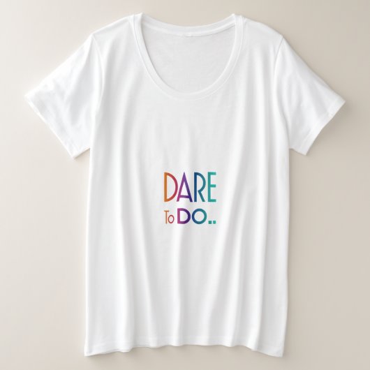敢えてプラスサイズTシャツ プラスサイズTシャツ (デザイン正面)