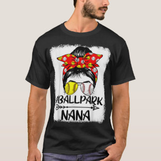 散々な髪の毛のボールパークナナソフトボールモット Tシャツ