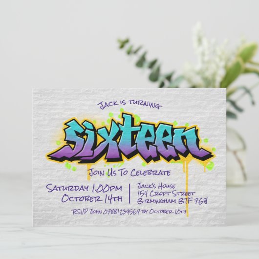 散らかったグラフィティ16番 招待状 (スタンド正面)