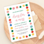 散らかったパーティー絵画の服を着る 招待状