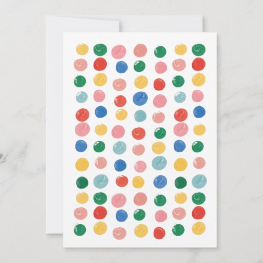 散らかったパーティー絵画の服を着る 招待状 (裏面)