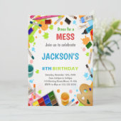 散らかった招待状用のドレ絵を描ス 招待状 (スタンド正面)