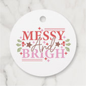 散らかった明るいクリスマス フェイバータグ (裏面)