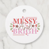 散らかった明るいクリスマス フェイバータグ (正面)